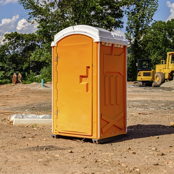 how often are the portable toilets cleaned and serviced during a rental period in Olympian Village MO